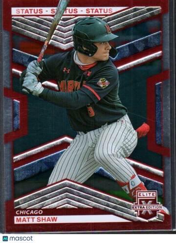 2023 Panini Elite Extra Edition Matt Shaw #81 Status Red SN