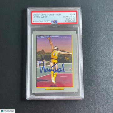2006 Topps Turkey Red Jerry West #244 PSA 10 Auto 10