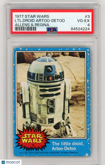 1977 Star Wars Allens & Regina LTL. Droid Artoo-Detoo #3 PSA 4