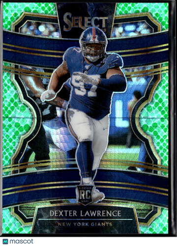 Dexter Lawrence 2020 Panini Select Concourse RC Green Snakeskin New York Giants