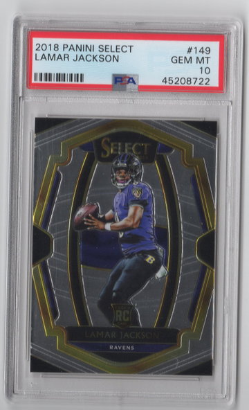 2018 Select Lamar Jackson PSA 10