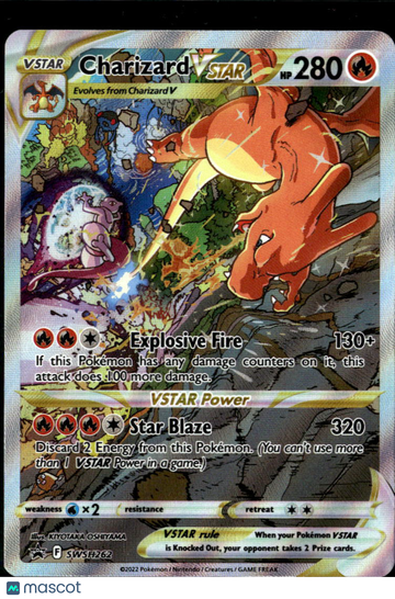 2022 Sword & Shield Charizard VSTAR Holo Black Star Promo SAR #SWSH262