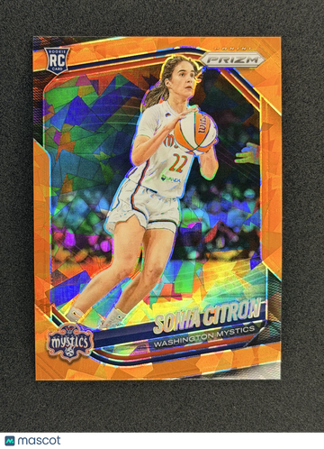 2025 Panini Prizm WNBA Sonia Citron #122 Orange Ice Prizms Washington Mystics