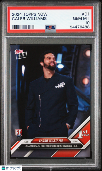 2024 Topps Now Caleb Williams #D1 PSA 10