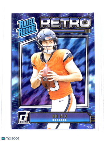 2024 Panini Donruss Rated Rookie Retro Bo Nix #19