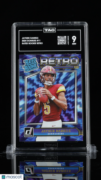 2024 Donruss Rated Rookie Retro Jayden Daniels #11 Rookie Insert TAG 9