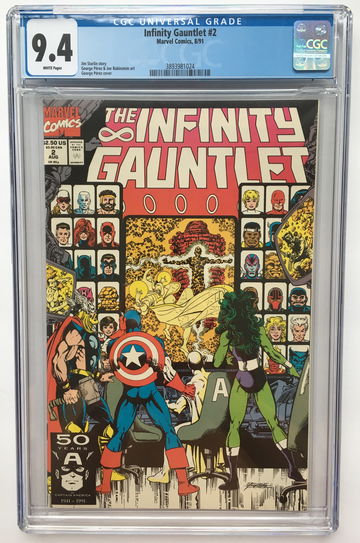 INFINITY GAUNTLET #2 CGC 9.4 FREE S/H