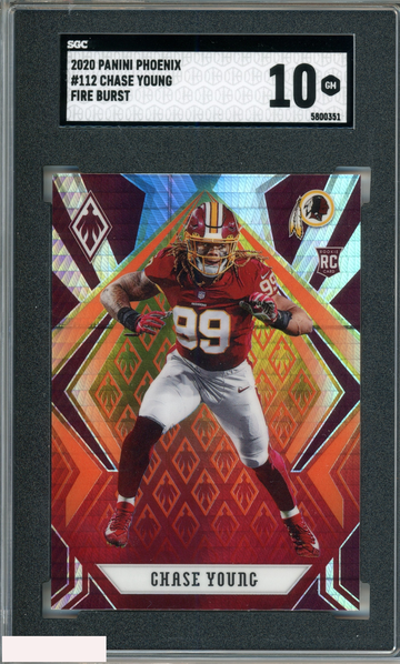 2020 PANINI PHOENIX CHASE YOUNG #112 FIRE BURST ROOKIE RC SGC 10 GEM
