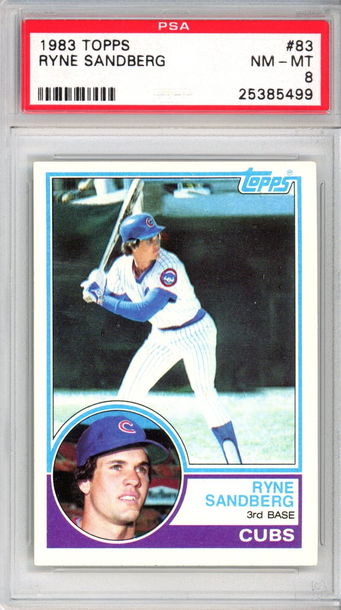1983 TOPPS RYNE SANDBERG PSA 8