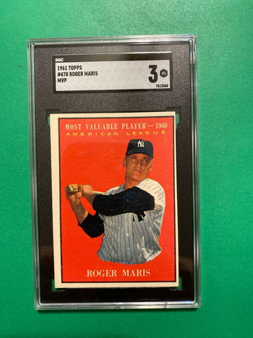 1961 Topps Roger Maris MVP # 478