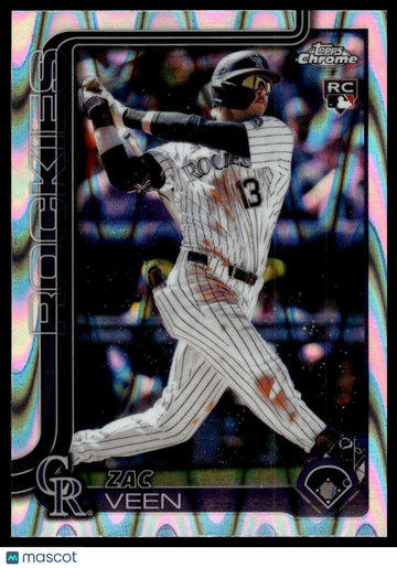 2025 Topps Chrome Update Zac Veen #USC28 RayWave Refractor RC
