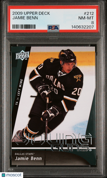 2009-10 Upper Deck Jamie Benn #212 Young Guns Rookie PSA 8