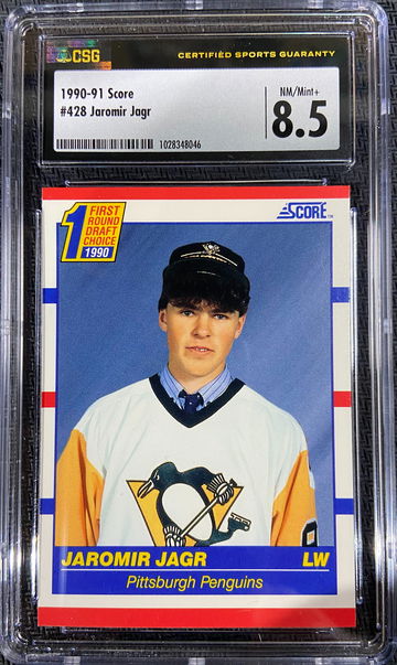 1990-91 Score ROOKIE Jaromir Jagr CSG 8.5 Future HOFer!!