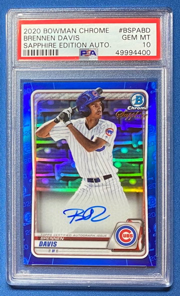 Brennen Davis 2020 Bowman Sapphire Auto PSA 10