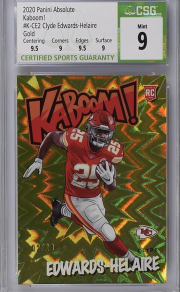 Clyde Edwards Helaire Gold Kaboom RC 2/10