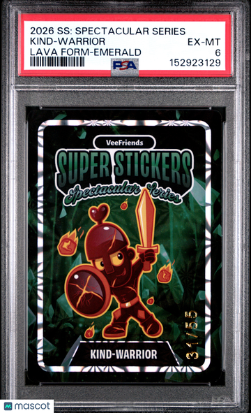 2026 Veefriends Super Stickers Kind-Warrior 31/55 PSA 6