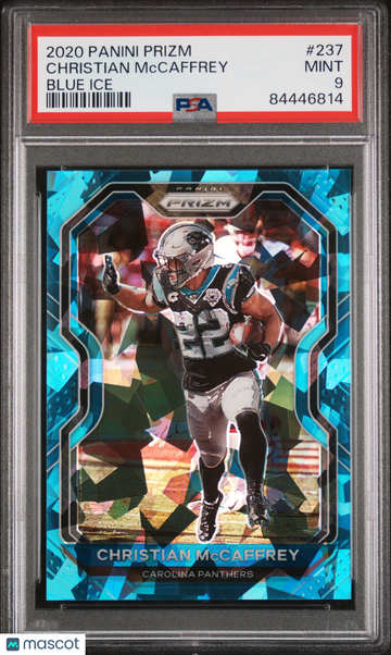 2020 Panini Prizm Christian Mccaffrey #237 Blue Ice PSA 9