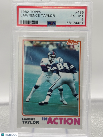 1982 Topps Lawrence Taylor #435 Insert Rookie PSA 6