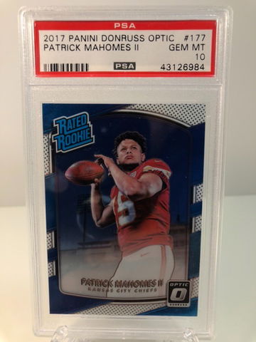 2017 Donruss Optic Patrick Mahomes RC PSA 10