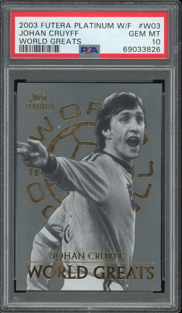 2003 Futera Platinum World Greats Johan Cruyff W03 PSA 10