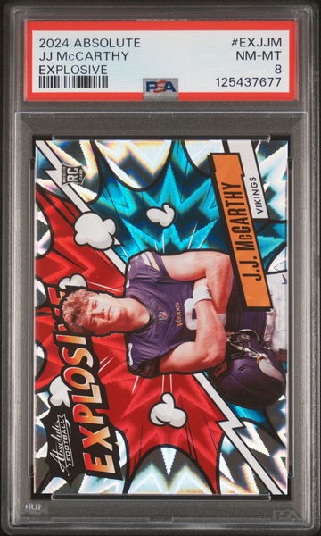 2024 Panini Absolute JJ Mccarthy #EX-JMY PSA 8