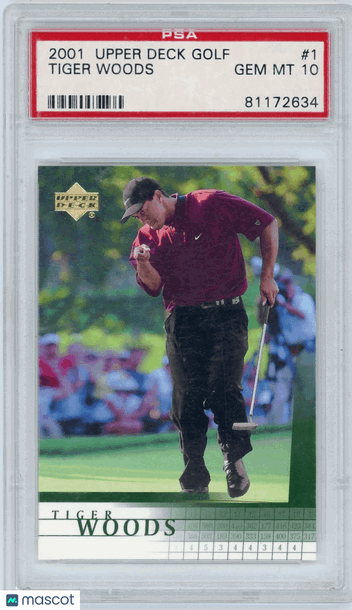 2001 Upper Deck Golf Tiger Woods #1 PSA 10