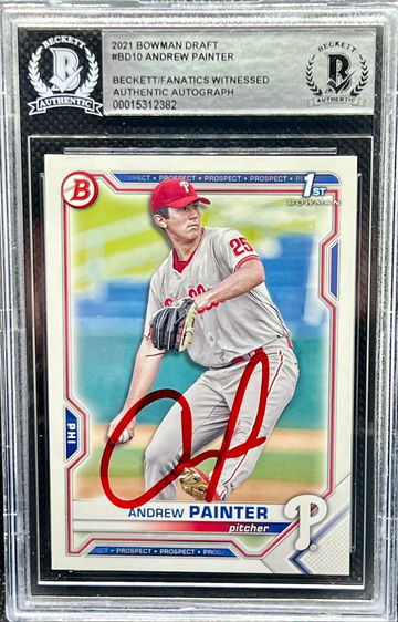 2021 Bowman Draft Andrew Painter Beckett/Fanatics Witnessed Autograph
