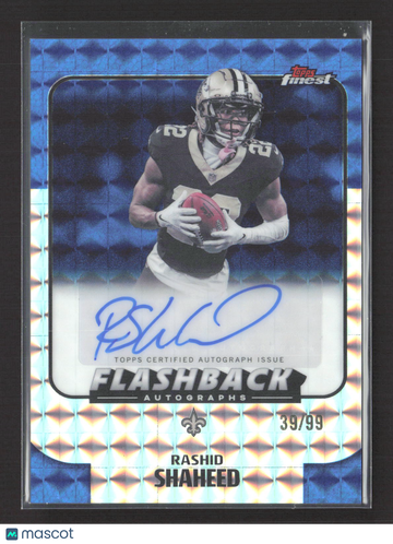 2025 Topps Finest Flashback Autographs Rashid Shaheed #FBA-RS Blue Diamond Refractor /99