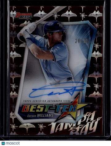 2025 Topps Bowman's Best Best-Tek Carson Williams #BTA-CW Lava Refractor /25