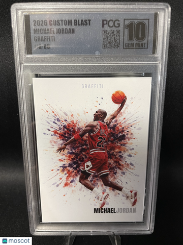 Graded 2026 Custom Blast Graffiti Basketball Card Michael Jordan Bulls G-08 PCG 10
