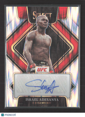 2022 Panini Select UFC Israel Adesanya #SG-IAS Silver Prizm