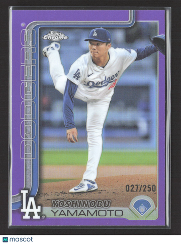 2024 Topps Chrome Yoshinobu Yamamoto #179 Purple Refractor /250