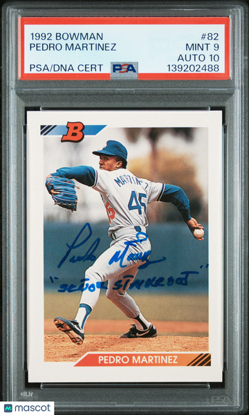Pedro Martinez 1992 Bowman #82 / PSA 9.