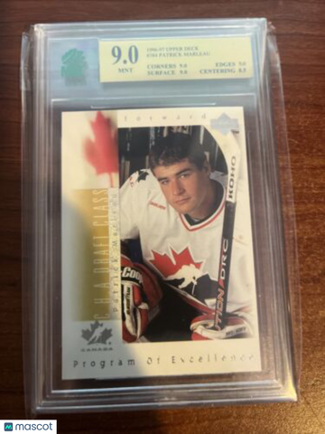 1996-97 Upper Deck Patrick Marleau #384 Rookie MNT 9