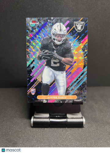2025 FINEST ASHTON JEANTY BLACK GEOMETRIC REFRACTOR /10 RARE RC