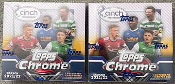 2021-22 Topps Chrome SPFL Soccer 2 Hobby Box Lot  Guaranteed Auto in hand Fast Ship Premier Edition