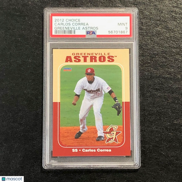 2012 Choice Greeneville Astros Carlos Correa Greeneville Astros PSA 9