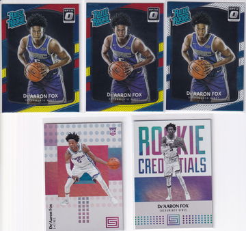 2017-18 Panini De'Aaron Fox RC Lot Optic Prizm Status