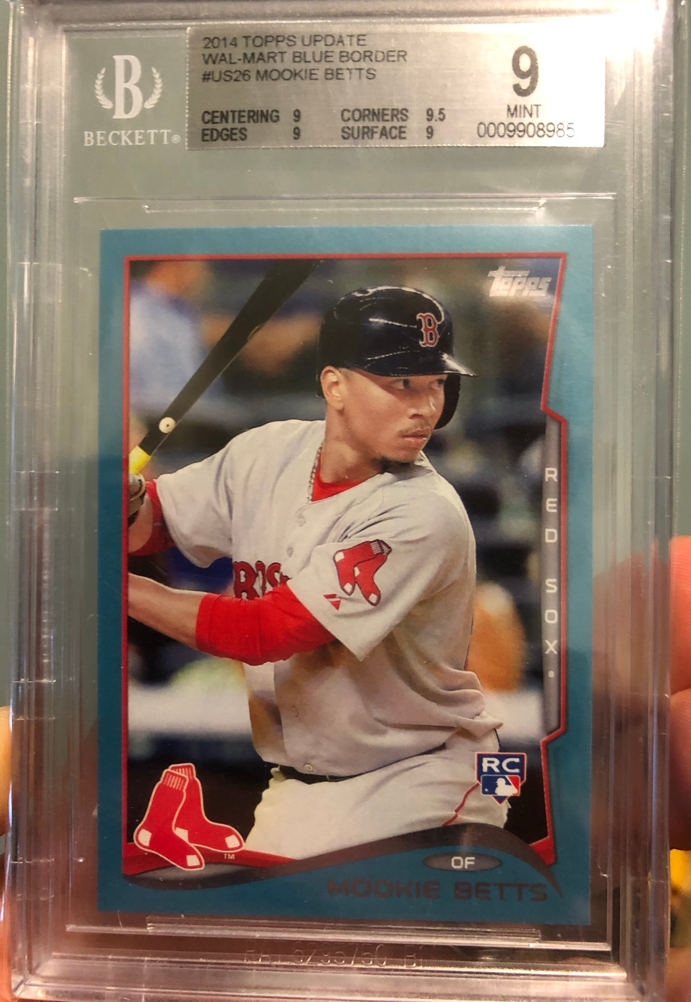Mookie Betts 2014 Topps Update Walmart Blue BGS 9