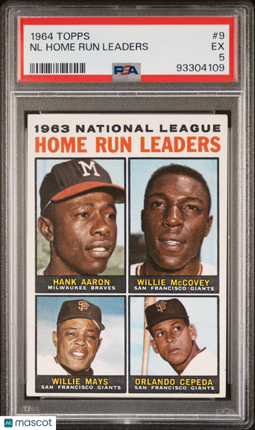 1964 Topps NL Home Run Leaders #9 PSA 5