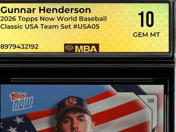 2026 Topps Now World Baseball Classic Gunnar Henderson #USA05 USA Team Set MBA 10