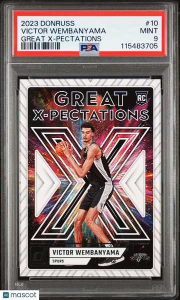 2023 Panini Donruss Great X-Pectations Victor Wembanyama #10 PSA 9