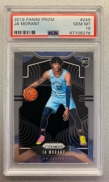 JA MORANT 2019 PANINI PRIZM ROOKIE PSA 10 GEM MINT