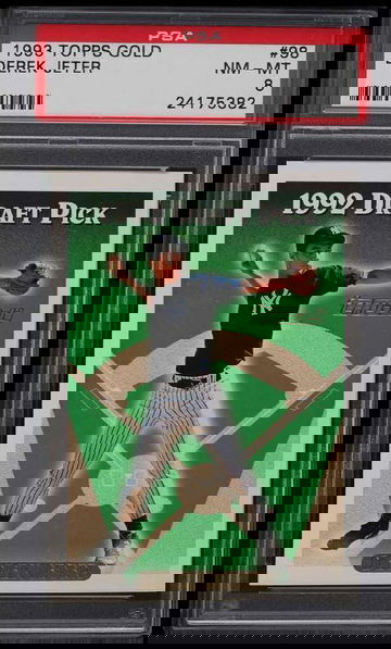 Derek Jeter 1993 Topps Gold 98 Rookie Card RC  PSA 8 Hall of Fame