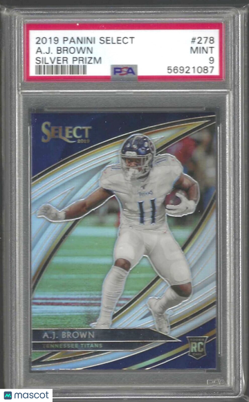 2019 Panini Select A. J. Brown #278 Silver Prizm PSA 9