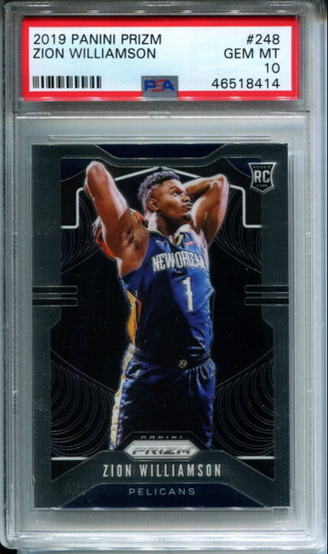 Zion Williamson 2019-20 Panini Prizm #248 Rookie Card PSA 10