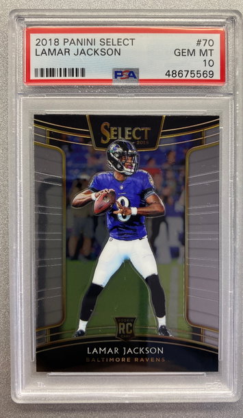 LAMAR JACKSON 2018 SELECT ROOKIE PSA 10 GEM MINT 