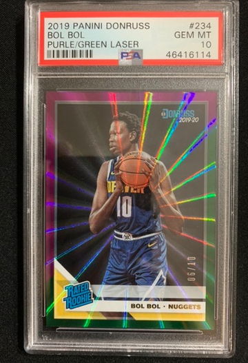 BOL BOL Donruss Purple Green Laser SP RC #ed/10