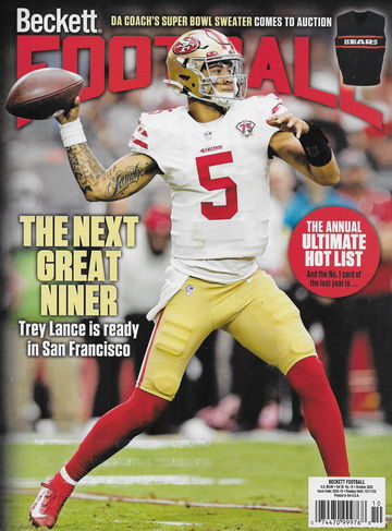 Beckett Football Card Monthly Price Guide Magazine October 2022 Trey Lance San Francisco 49ers