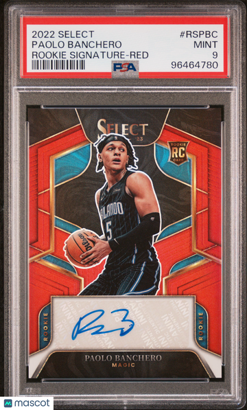 2022 Panini Select Rookie Signatures Paolo Banchero #RSPBC PSA 9